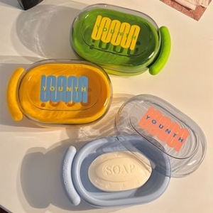 Candy Lemon - Lettering Plastic Soap Holder / Soap Case