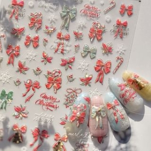 swarliss - Christmas Ribbon Nail Art Stickers