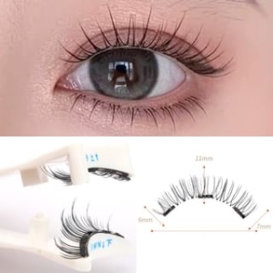 Natural Crisscross Magnetic False Eyelashes + Applicator