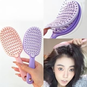 denivyse - Plastic Self Cleaning Hair Brush