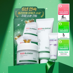 Dr.G Red Blemish Clear Soothing Cream 70mL Set (+70ml Tube+Pore Jet Serum 10ml)