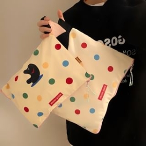 gleegroove - Cat Polka Dot Makeup Bag / Pencil Case