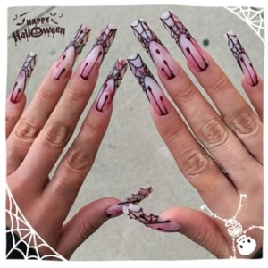 gracienorm - Halloween Spider Web Press On Nail