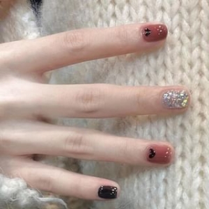 Cutip Nails - Heart Glitter Press On Nail