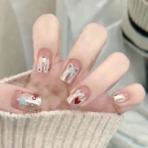 Cutip Nails - Bow Heart Press On Nail