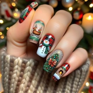 gracienorm - Christmas Print Press On Nail