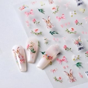 MAGICO - Rabbit Floral Nail Art Stickers