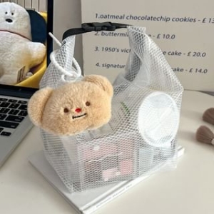 Inkismick - Transparent Waterproof Makeup Bag / Bag Charm / Set