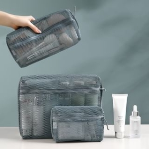 Caraboomie - Plain Mesh Makeup Bag