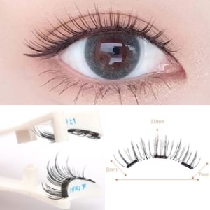 Doll Eye Wispy Magnetic False Eyelashes + Applicator