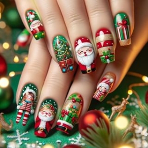 gracienorm - Christmas Santa Press On Nail