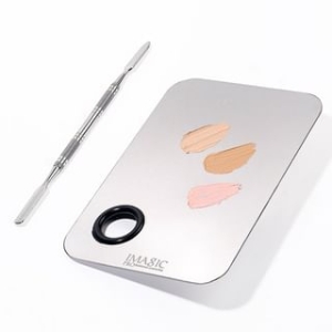 IMAGIC - Rectangular Stainless Steel Makeup Mixing Palette