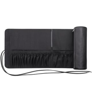 MSQ - Rolling Faux Leather Makeup Brush Bag