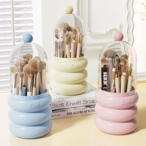 Yulu - Plastic Rotatable Makeup Brush Holder