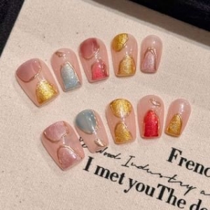 eovda - Glitter Print Press On Nail