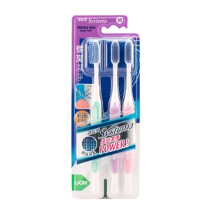 LION - Systema Super Soft Spiral Toothbrush - Random Colour - M - 3pcs