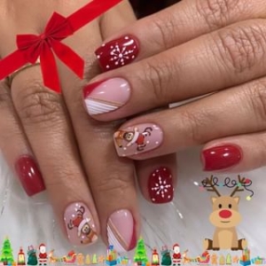 gracienorm - Christmas Deer Press On Nail