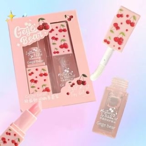 Gege Bear - Set of 2: Lip Stick and Lip Gloss