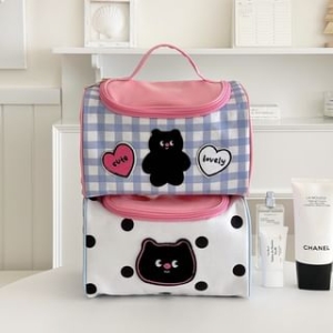 gleegroove - Cat Applique Makeup Bag