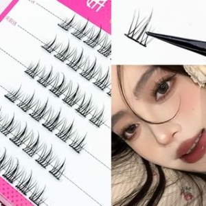 Lashie - Natural Wispy Glue-Free Cluster False Eyelashes