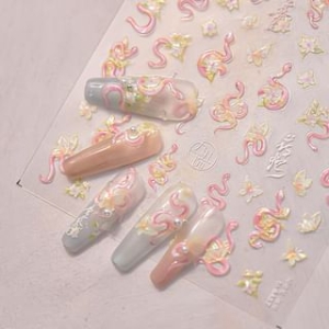 tomoni - Snake Flower Nail Art Stickers