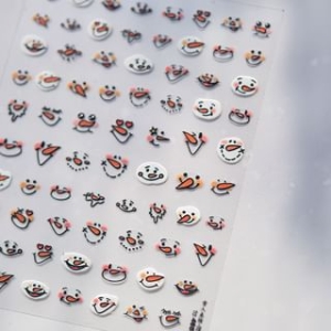 dainlili - Cartoon Snowman Nail Art Stickers