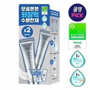 S.NATURE Aqua Squalane Moisturizing Cream 60ml Double Pack (+Calming Pad 2P+Sticker)