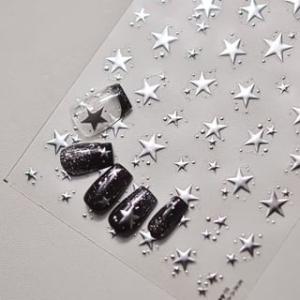 dainlili - Metallic Star Nail Art Stickers