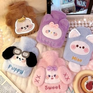 Animal Chenille Hot Water Bottle