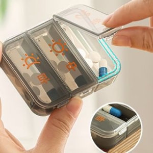 Home Flora - Transparent Plastic Pill Box / Sticker / Set