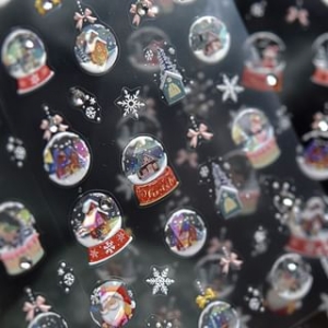 swarliss - Christmas Crystal-Ball Nail Art Stickers