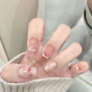 Cutip Nails - Heart Bow Press On Nail