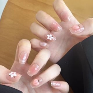 Cutip Nails - Floral Cat Eye Press On Nail