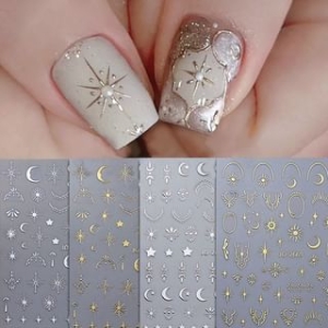 Moon & Star Nail Art Stickers