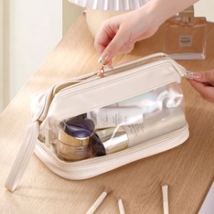 Yulu - Transparent Panel Makeup Bag