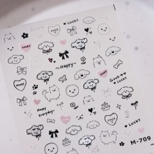 MAGICO - Animal Heart Lettering Nail Art Stickers