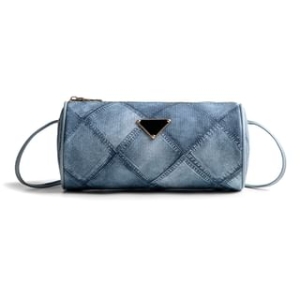 Gege Bear - Denim Pattern Mini Cylindrical Bag