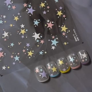 dainlili - Colored Star Nail Art Stickers