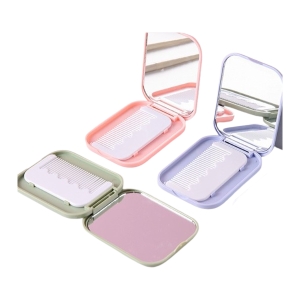 MINGXIER - Pocket Mirror with Comb (Random Colour) - 1 pc