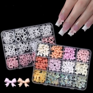 youstarry - Faux Pearl / Bow Nail Art Decoration