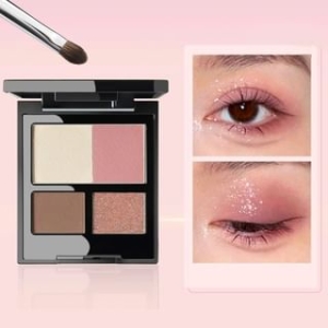 GELLA'S - Impression 4 Color Eyeshadow - Gray Taro