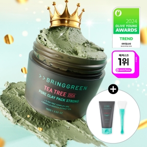 BRINGGREEN Tea Tree Cica Pore Clay Pack Strong 100g Set (+Pore Clay Pack Strong 100g+Spatula 1ea)