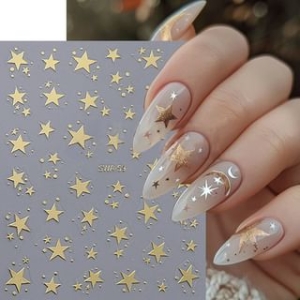 noprina - Star Metallic Nail Art Stickers