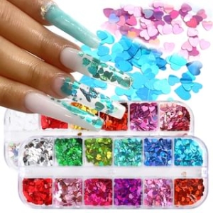 Heart Sequin Nail Art Decoration