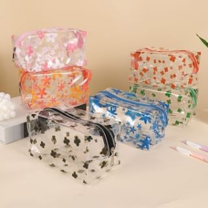 Ikiana - Floral Transparent PVC Makeup Bag