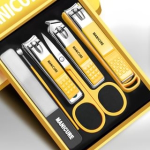 Showroom - Set of 6: Stainless Steel Nail Clipper + Makeup Scissors + Nail File + Earpick