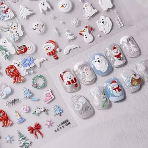 Padoma - Polar Bear / Snowman Nail Art Stickers