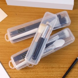 Porcini - Transparent Plastic Makeup Brush Case / Set