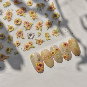 tomoni - Sunflower Nail Art Stickers