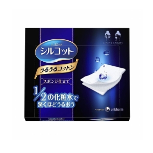 unicharm - Silcot Sponge Touch Moisturizing Cotton Pads